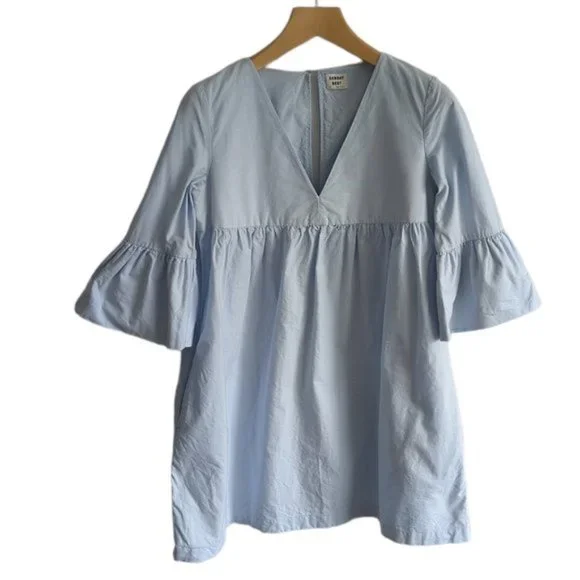 Aritzia Sunday Best Bell-Sleeve V-Neck Babydoll Dress - Picture 4 of 7